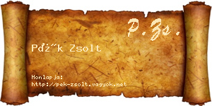 Pék Zsolt névjegykártya