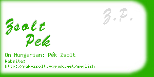 zsolt pek business card