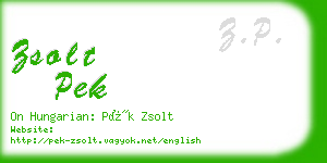 zsolt pek business card